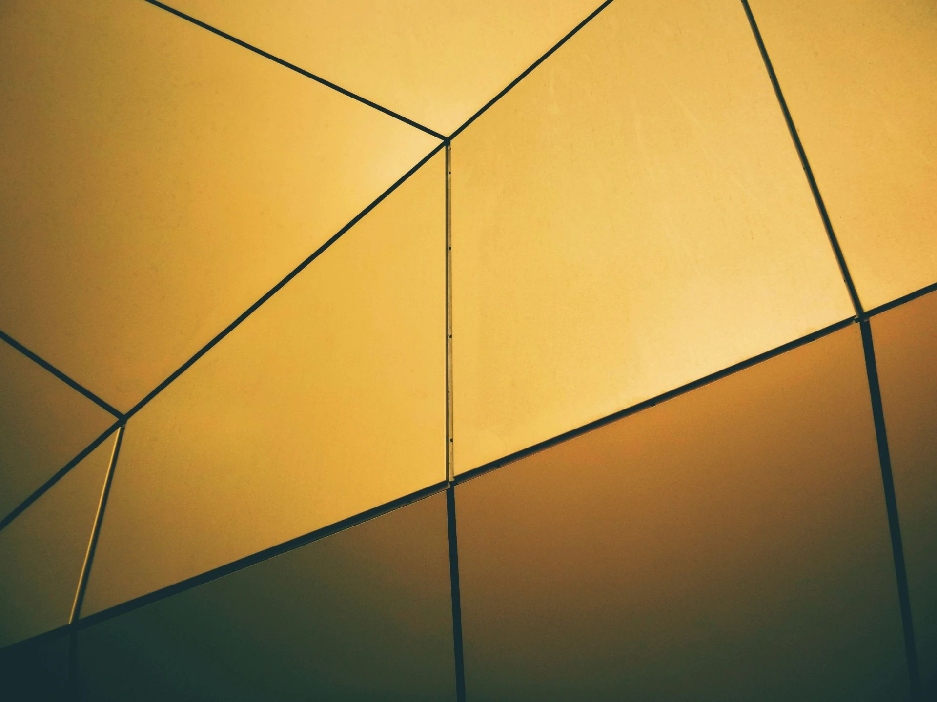 Gold geometric shapes.